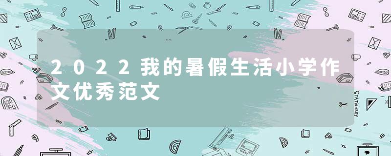 2022我的暑假生活小学作文优秀范文