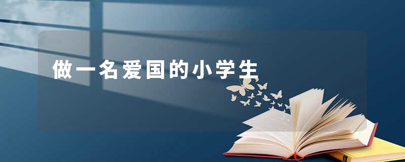 做一名爱国的小学生