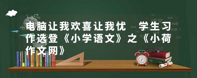 电脑让我欢喜让我忧 学生习作选登《小学语文》之《小荷作文网》
