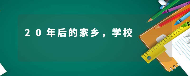 20年后的家乡,学校