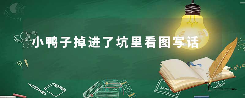 小鸭子掉进了坑里看图写话