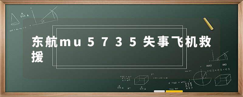 东航mu5735失事飞机救援