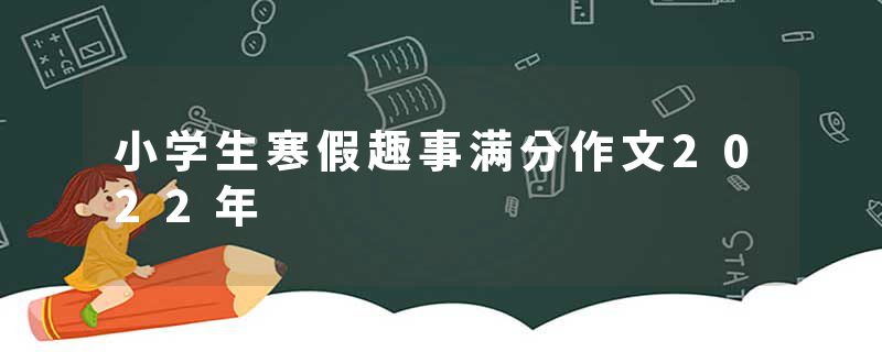 小学生寒假趣事满分作文2022年
