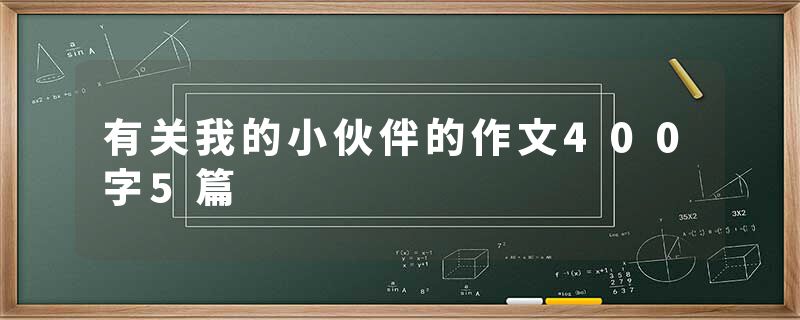 有关我的小伙伴的作文400字5篇