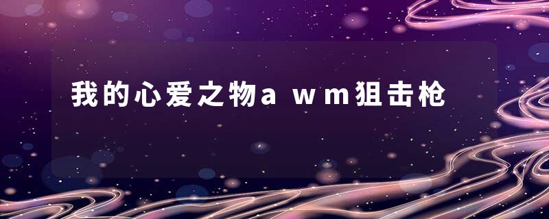 我的心爱之物awm狙击枪