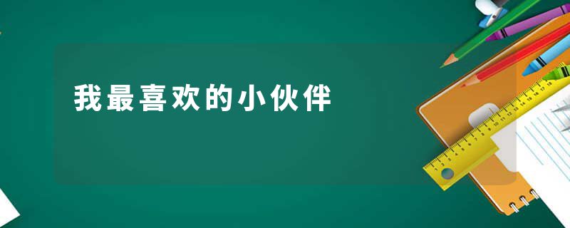 我最喜欢的小伙伴