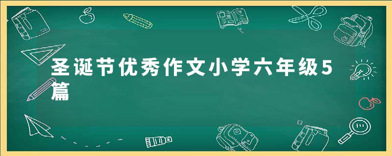 圣诞节优秀作文小学六年级5篇