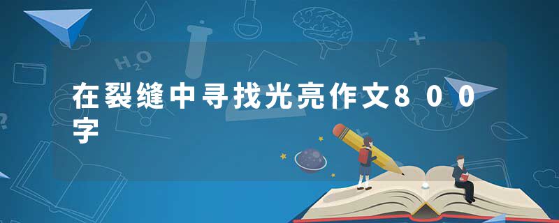在裂缝中寻找光亮作文800字