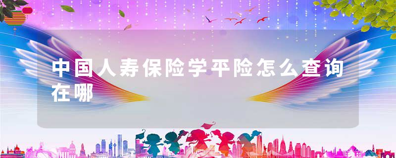 中国人寿保险学平险怎么查询在哪