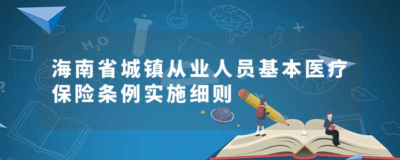 海南省城镇从业人员基本医疗保险条例实施细则