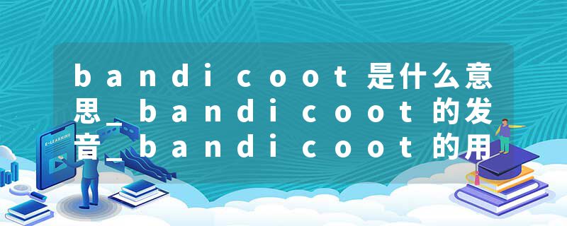 bandicoot是什么意思_bandicoot的发音_bandicoot的用法_bandicoot怎么记_bandicoot翻译