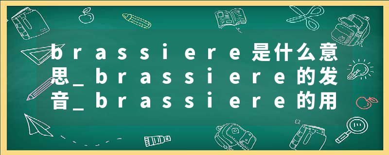 brassiere是什么意思_brassiere的发音_brassiere的用法_brassiere怎么记_brassiere翻译