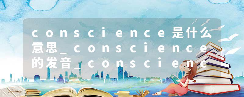 conscience是什么意思_conscience的发音_conscience的用法_conscience怎么记_conscience翻译