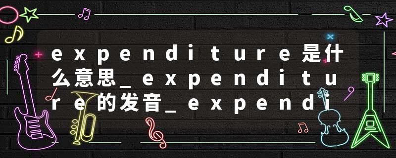 expenditure是什么意思_expenditure的发音_expenditure的用法_expenditure怎么记_expenditure翻译