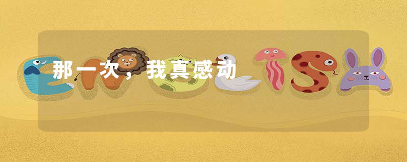 那一次，我真感动
