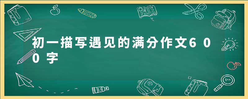 初一描写遇见的满分作文600字