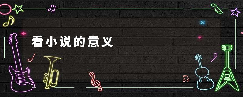 看小说的意义