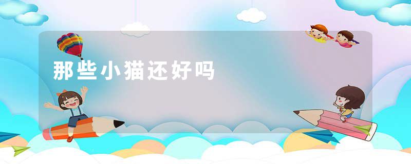 那些小猫还好吗