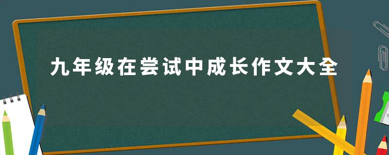 九年级在尝试中成长作文大全