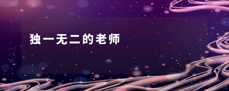 独一无二的老师