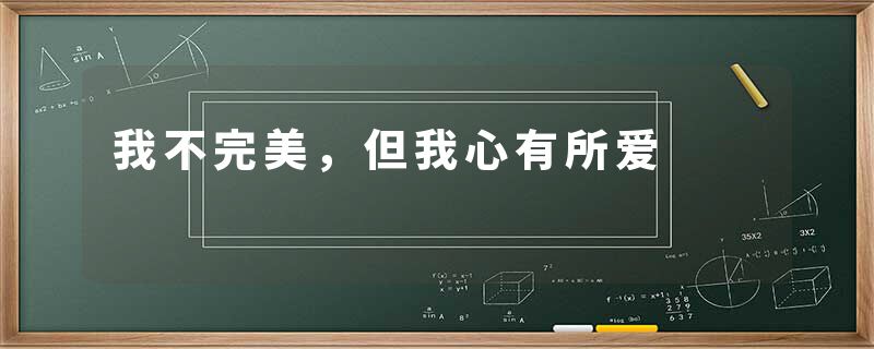 我不完美,但我心有所爱