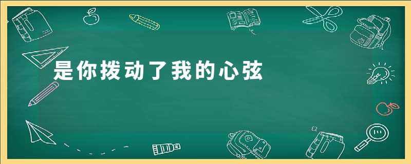 是你拨动了我的心弦