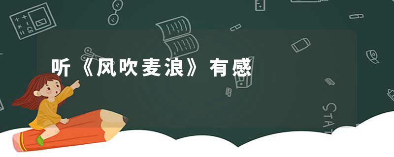 听《风吹麦浪》有感