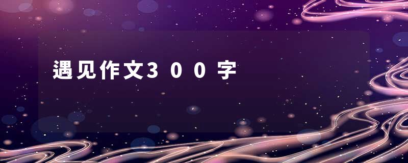 遇见作文300字