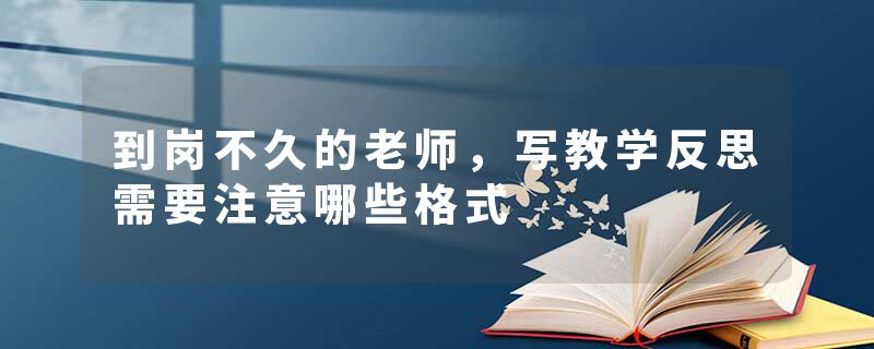 到岗不久的老师，写教学反思需要注意哪些格式