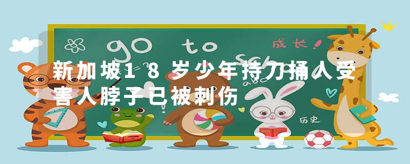 新加坡18岁少年持刀捅人受害人脖子已被刺伤
