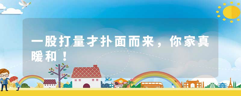 一股打量才扑面而来，你家真暖和！