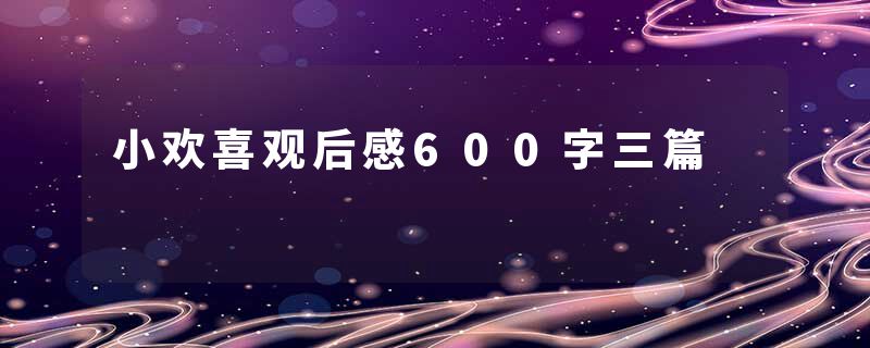 小欢喜观后感600字三篇