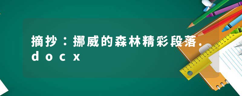 摘抄：挪威的森林精彩段落.docx