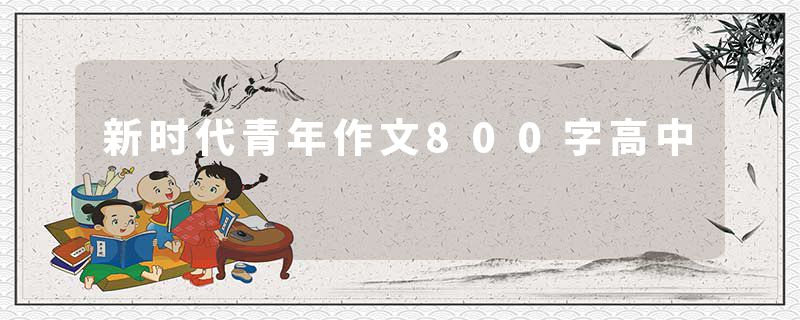 新时代青年作文800字高中