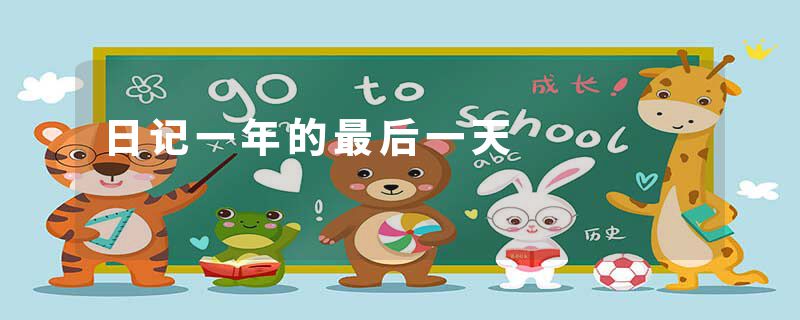 日记一年的最后一天
