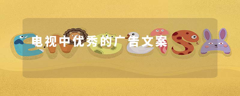 电视中优秀的广告文案