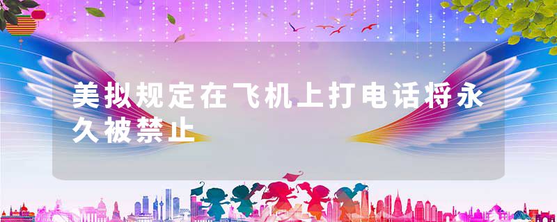美拟规定在飞机上打电话将永久被禁止