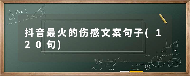 抖音最火的伤感文案句子(120句)
