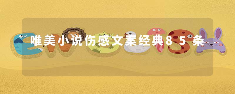 唯美小说伤感文案经典85条