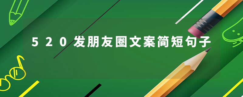 520发朋友圈文案简短句子