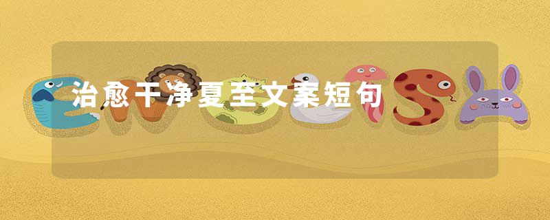 治愈干净夏至文案短句