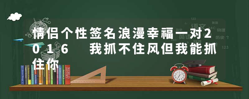 情侣个性签名浪漫幸福一对2016 我抓不住风但我能抓住你