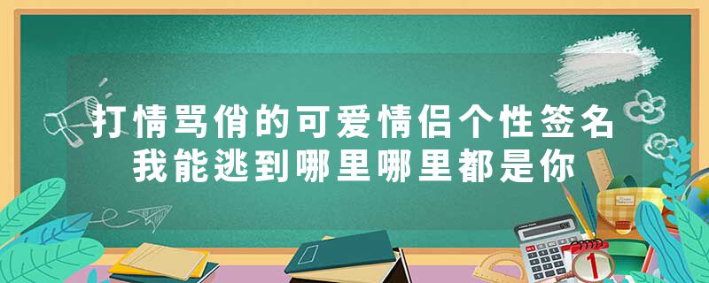 打情骂俏的可爱情侣个性签名 我能逃到哪里哪里都是你
