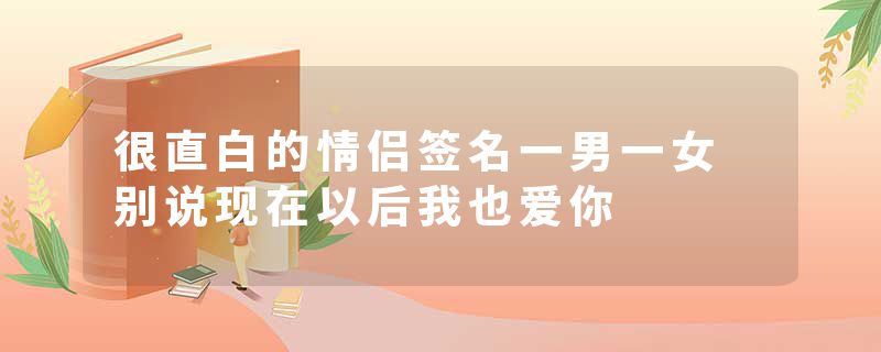 很直白的情侣签名一男一女 别说现在以后我也爱你