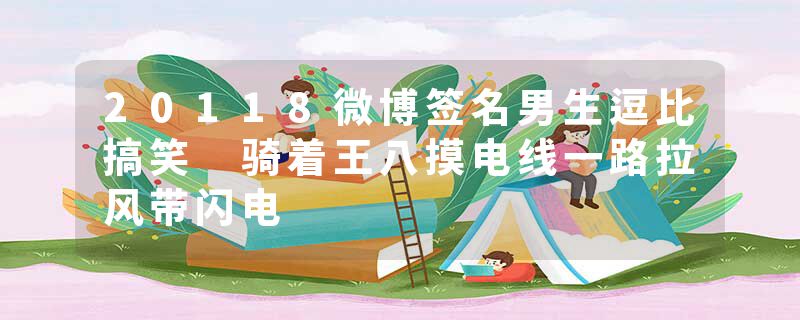 20118微博签名男生逗比搞笑 骑着王八摸电线一路拉风带闪电