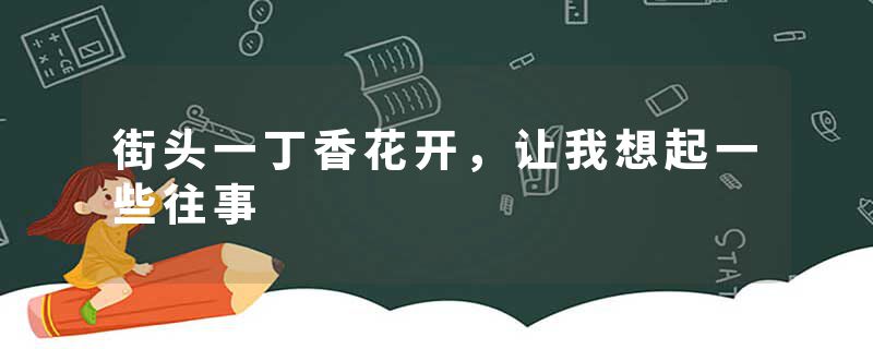 街头一丁香花开，让我想起一些往事