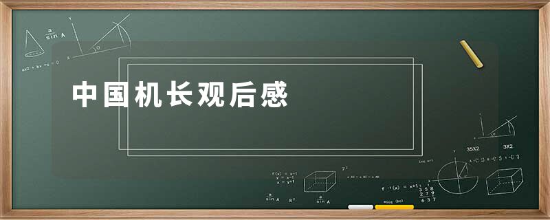 中国机长观后感