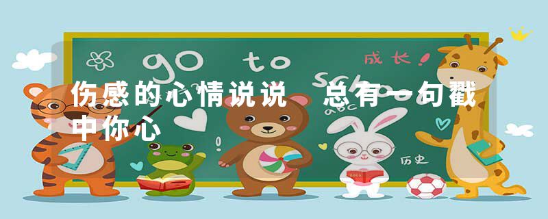 伤感的心情说说 总有一句戳中你心