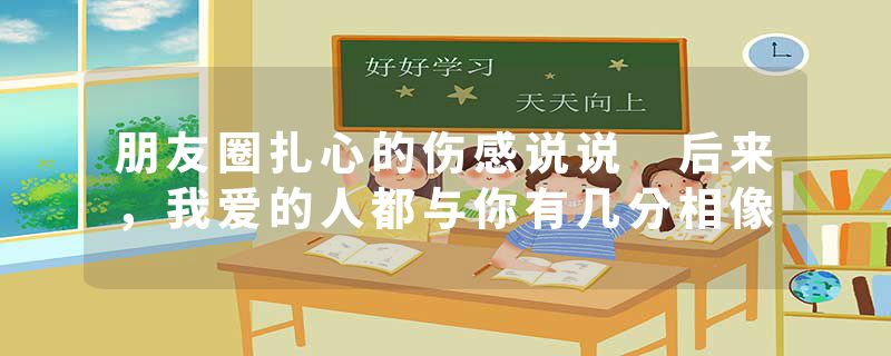朋友圈扎心的伤感说说 后来，我爱的人都与你有几分相像